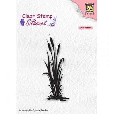 Nellie's Choice Clear Stamp - Silhouettes Bulrushes-2